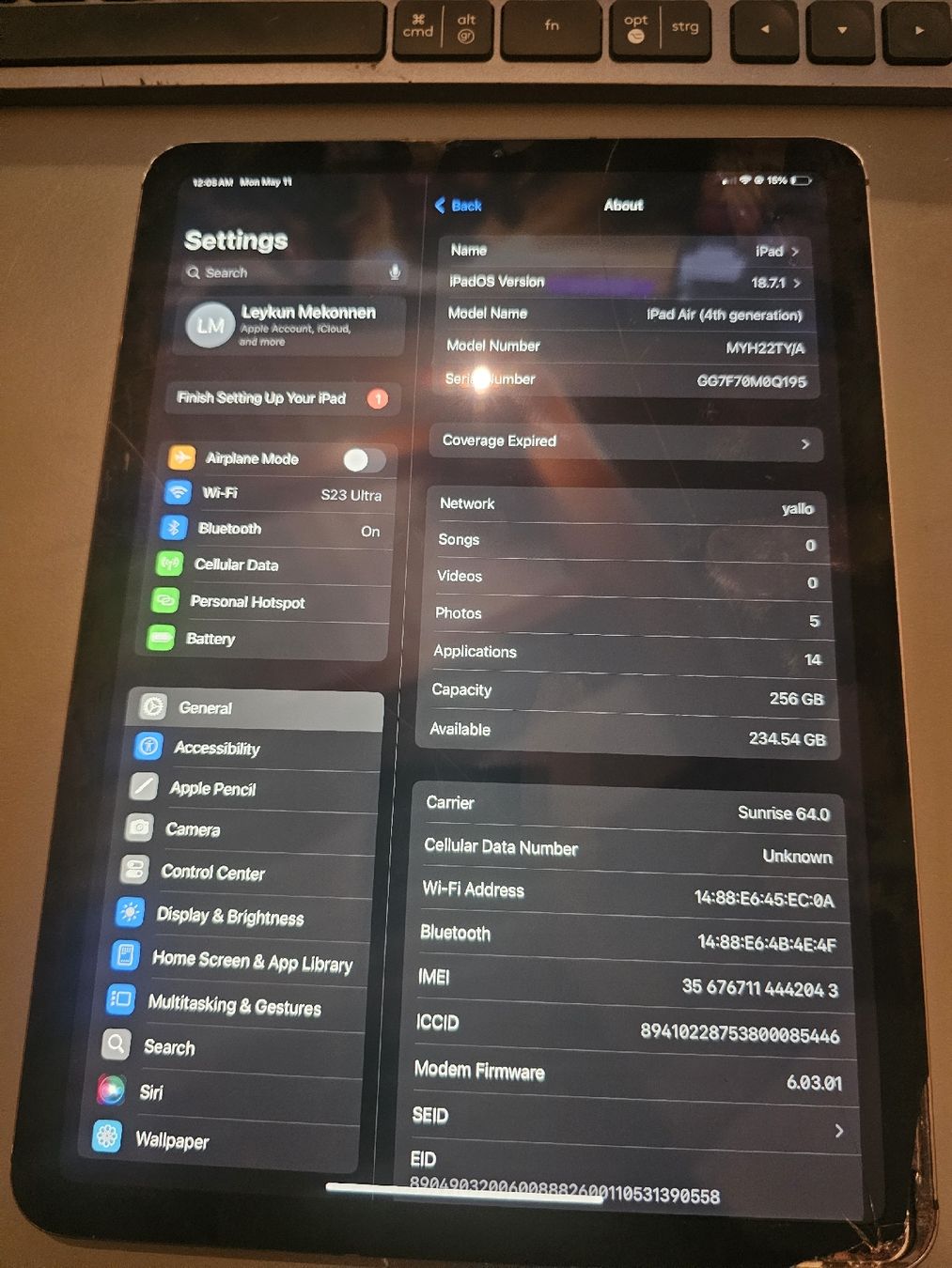 Apple Tablet PC: Ipad Air 4th generation, – Usato da Stansstad venduto da alp_7hfk 2