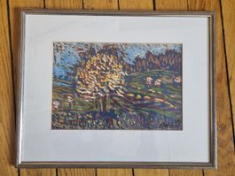 A.Weber 85  Gemälde gerahmt, signiert 