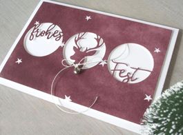 FROHES FEST KREISE STANZSCHABLONE