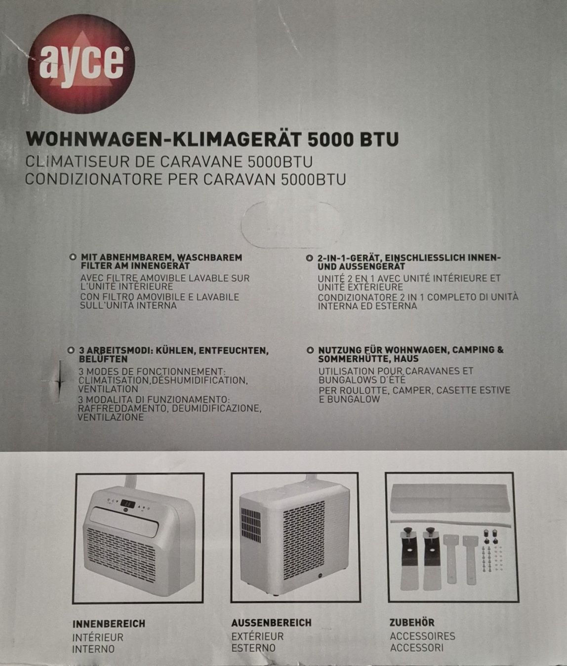 Condizionatori: Ayce YFA-05C Mobile Split Klimagerät 5000BTU NEU 5J Garantie – Nuovo (secondo la descrizione) da Eglisau venduto da Hpa1 1