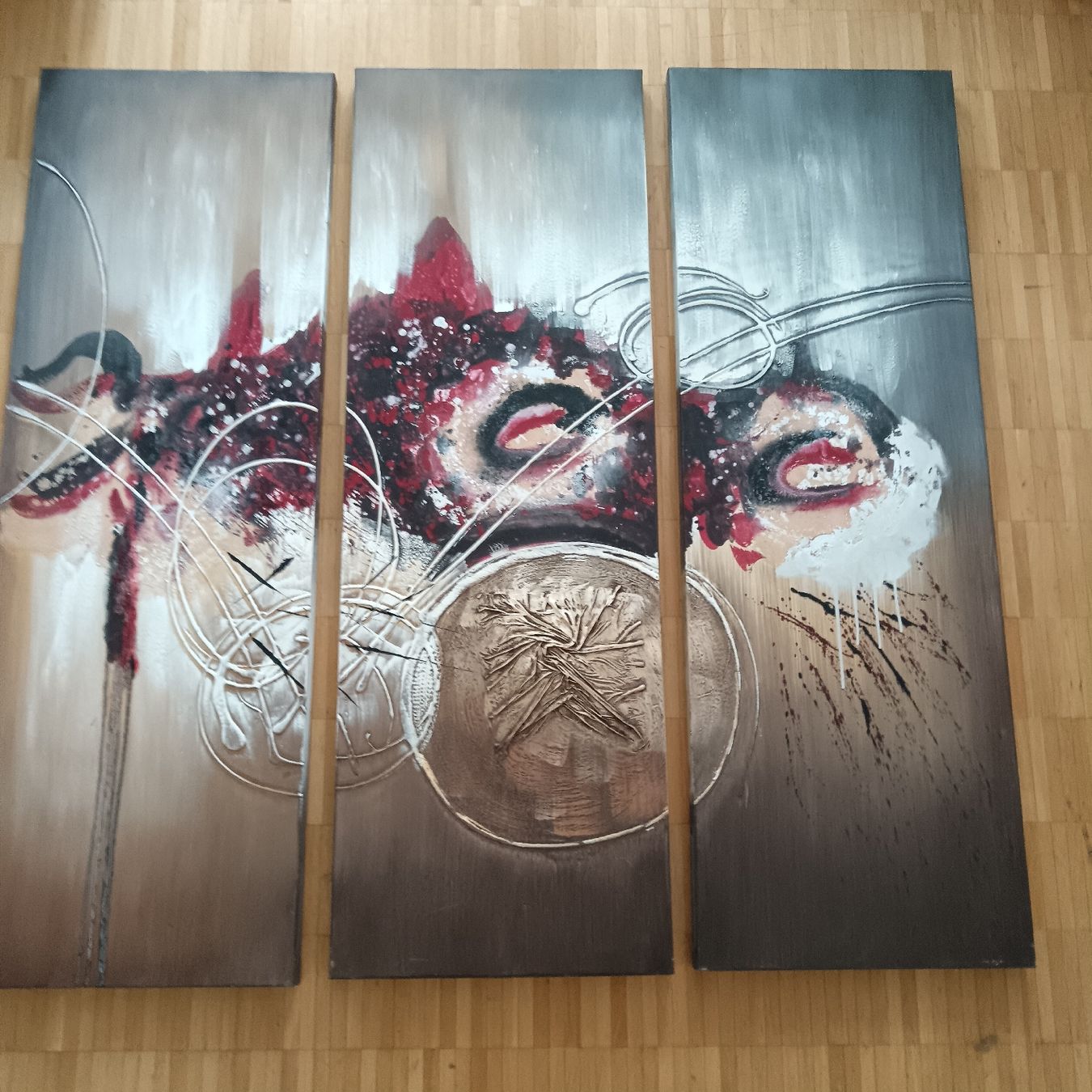 Foto & Immagini: Triptychon Wandbild abstrakt 3-teilig  – Usato da zürich venduto da safety1970 1