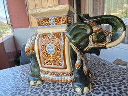 Elefant aus Keramik Pflanzen Hocker