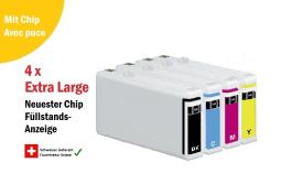 Epson T-7011 7012 7013 7014 - Komp. XL Drucker-Patronen (4x)
