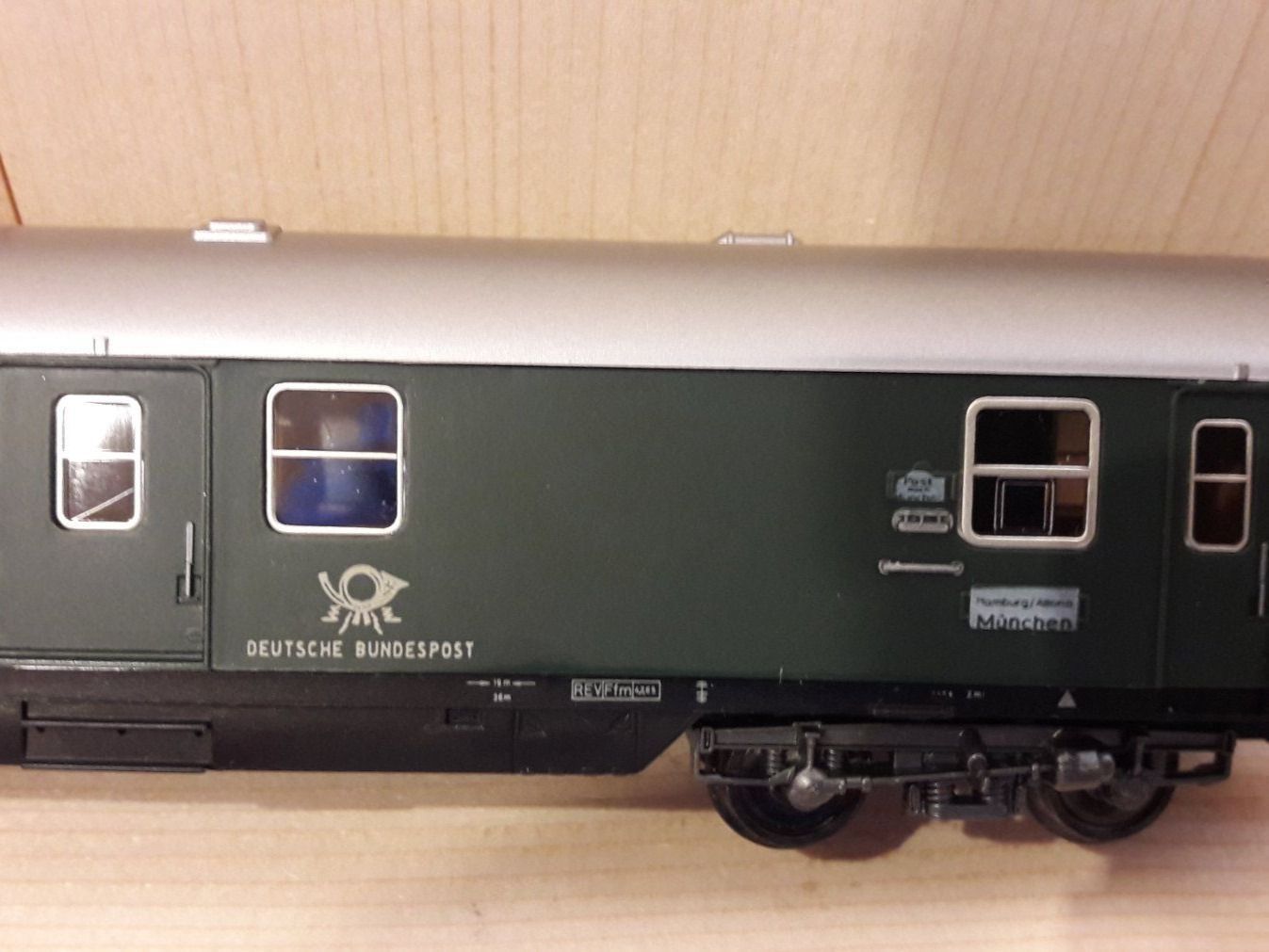 Modellini di ferrovie: Röwa HO DC : DB fourgon poste 4 essieux – Usato da Buttes venduto da Cafe2005 6