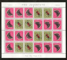 1953 : Pro Juventute Kehrdruckbogen, postfrisch **