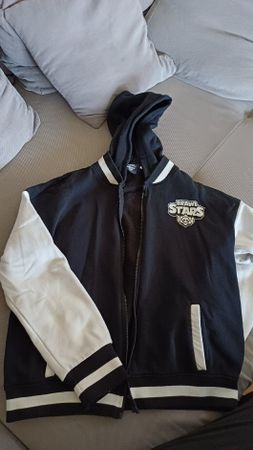 Brawl Stars Hoodie-Jacke, Grösse 170 cm, schwarz-weiss
