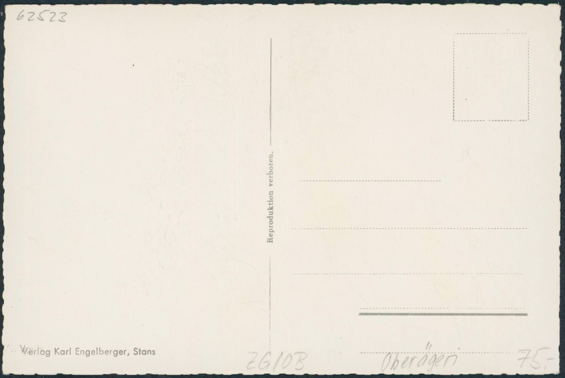 Cartes postales: ZG Oberägeri – Neuf (Voir description) à Schindellegi par stationary 1
