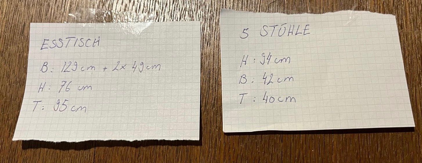 Tischset: Tisch mit Stühlen – Gebraucht aus Biel/Bienne von Rothar 1