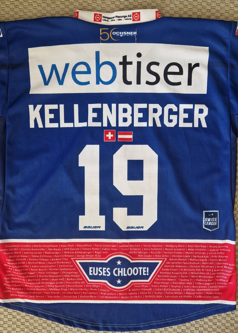 EHC Kloten Canottiere & Pantaloni: EHC Kloten Eishockeyleibchen - Kellenberger #19 - 2019/2020 – Nuovo (secondo la descrizione) da Neerach venduto da Fi_jil 1