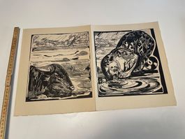 Original-Lithografie von Franz Marc (1880–1916)