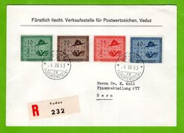 1953 FDC Pfadfinderkonferenz m. Ankunftsstempel LBK 120.--