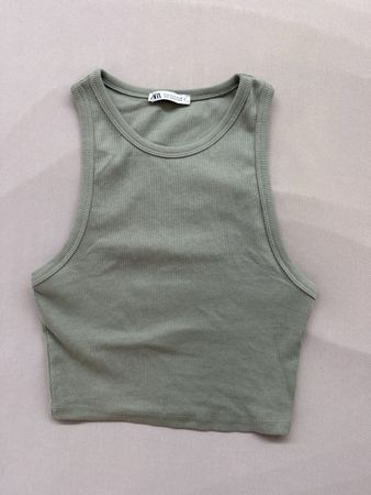 Débardeur Zara vert taille M bon état