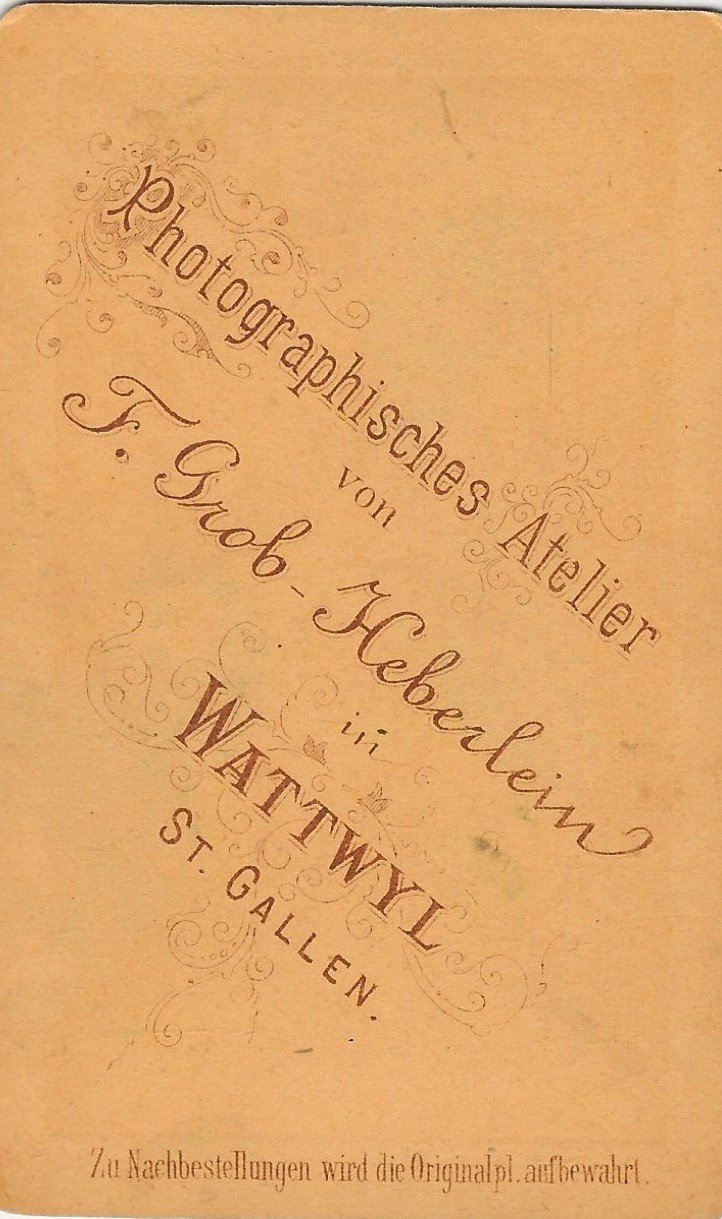 Cartoline postali: CDV Grob,Wattwil,Ehepaar,Mode – Usato da Frauenfeld venduto da Merk52 1