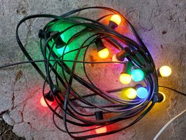 Robuste Party-Lichterkette Outdoor 15m bunte E27total25W LED