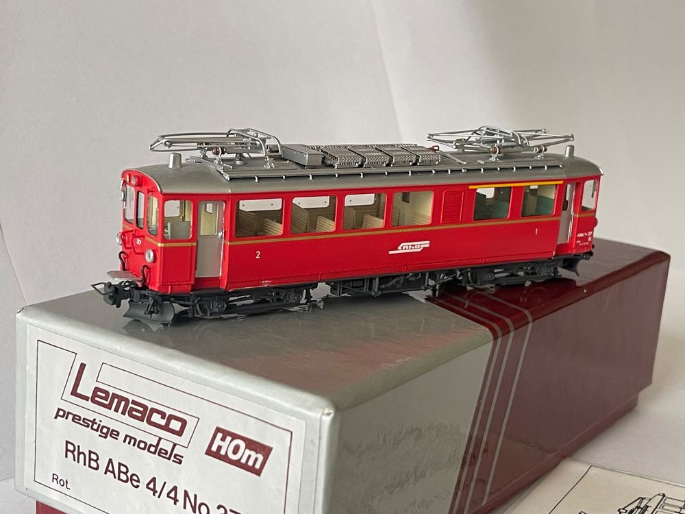 Locomotive Lemaco ABe 4/4 RhB Corglia N°56 – HOm – édition Limitée 1994 – Très Bon état