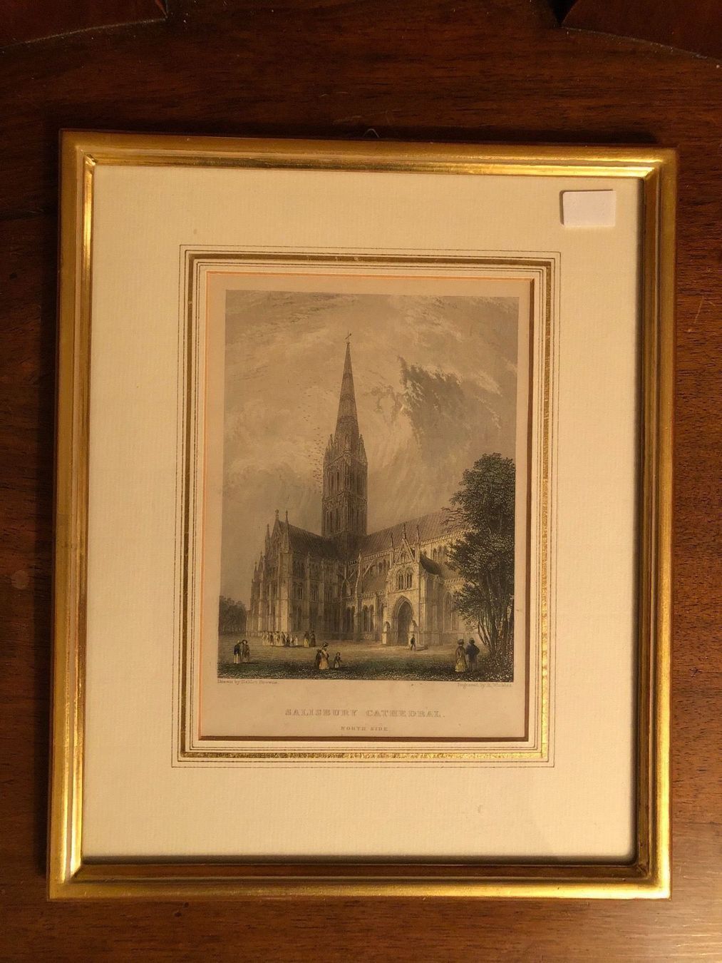 Poster & Bilder: Salisbury Cathedral. Antike Aquatinta. – Gebraucht aus Wald ZH von mlnt 3