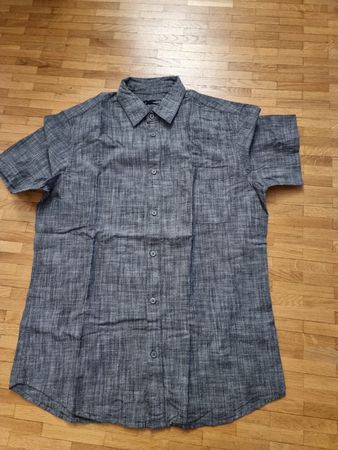 Chemise grise manche courte homme John Adams