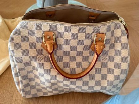 Sac Louis Vuitton speedy 30 Toile Damier Azur