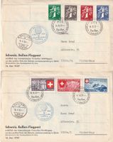 Internat. Ballonwettfliegen Landi 1939, 2 Belege Dolder