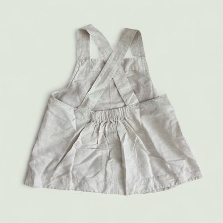 cos linen-cotton blend cross back top - off white