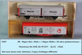 FLW7     2 Wagons type Hbis     Fleischmann No 5338 + 995371