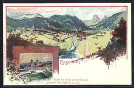 Einsiedeln, Kloster und Flecken von der 