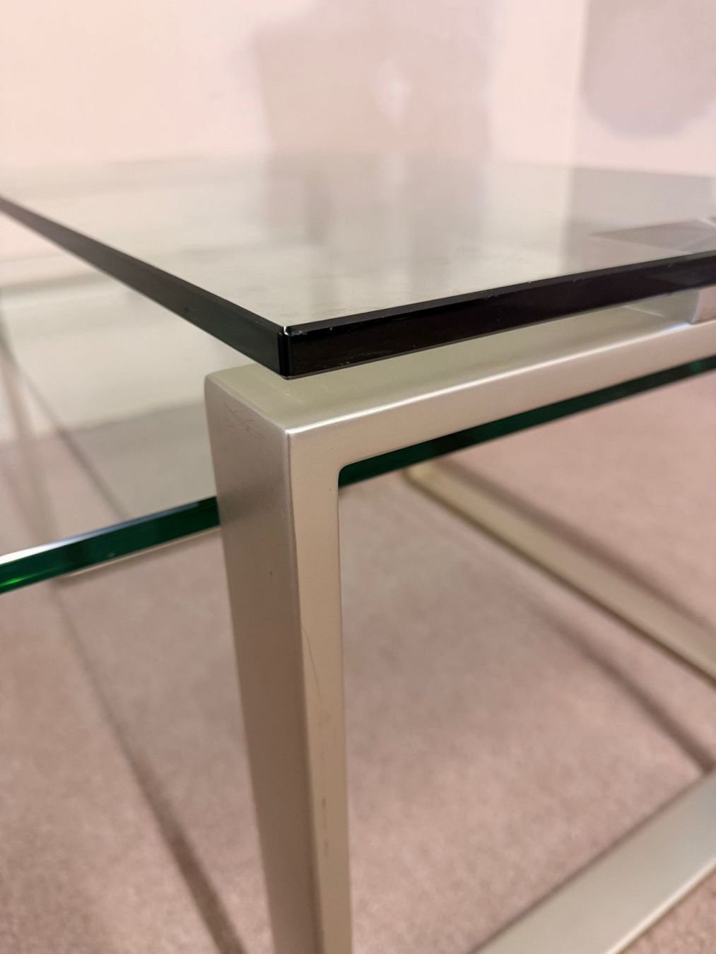 Tavoli: 2er Set Coffee Table Couchtisch Kombination aus Glas/ Metall – Usato da Rickenbach ZH venduto da Der-Insider 5