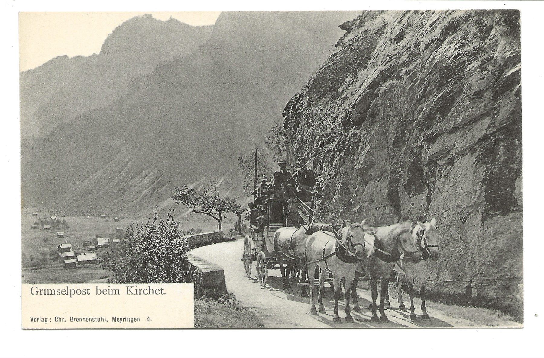 Cartes postales: Grimselpost beim Kirchet (BE/VS) Innertkirchen - Postkutsche – D'occasion à Engelburg par Cartophil