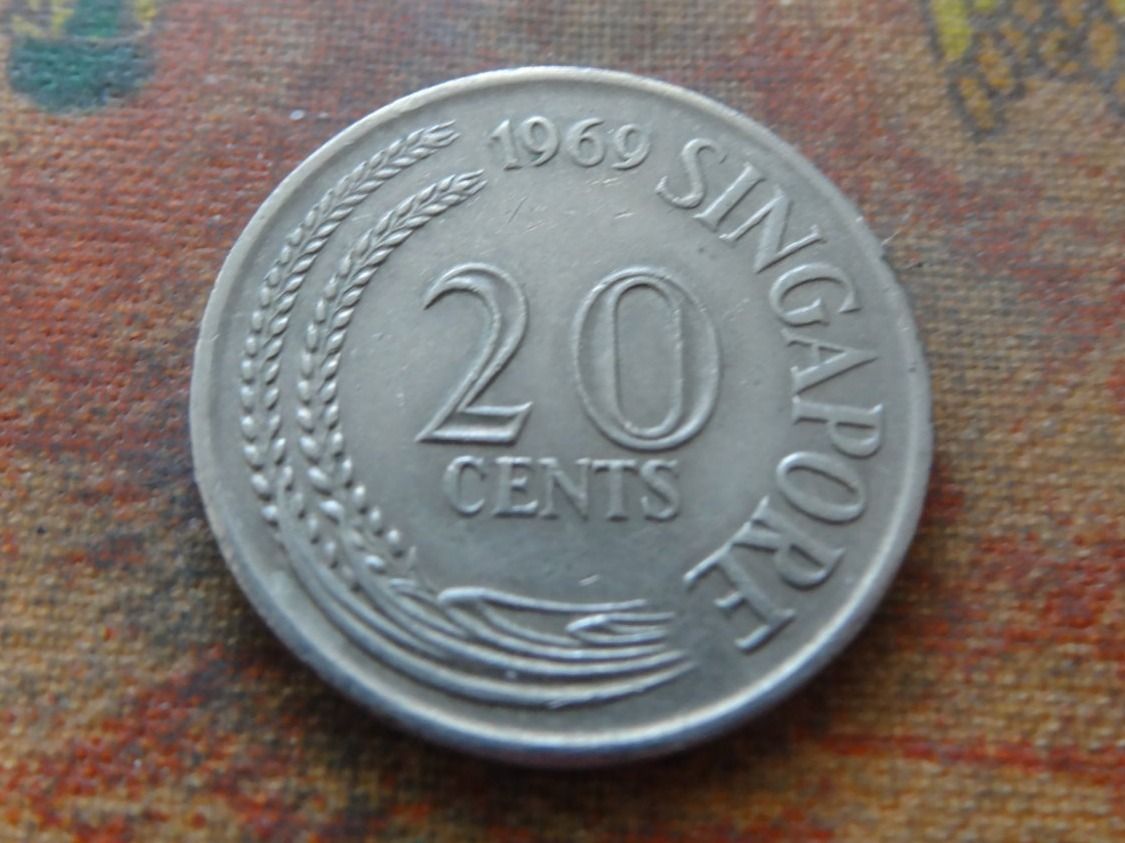 Toutes les monnaies: SINGAPOUR  20  Cents  1969 – D'occasion à Romanel-sur-Lausanne par Swift13