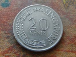 SINGAPOUR  20  Cents  1969