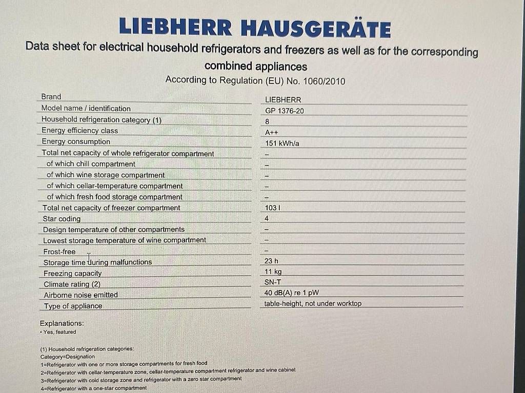 Liebherr Congelatori: Kompakter Liebherr Premium-Gefrierschrank – Usato da kriens venduto da bettic11 2