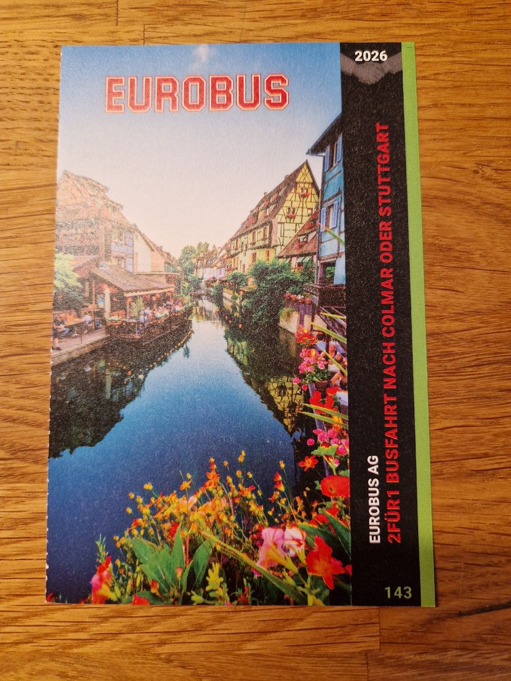Bons: 2für1 Busfahrt nach Colmar oder Stuttgart, EUROBUS – Neuf avec emballage d'origine à Kulmerau par Doene7