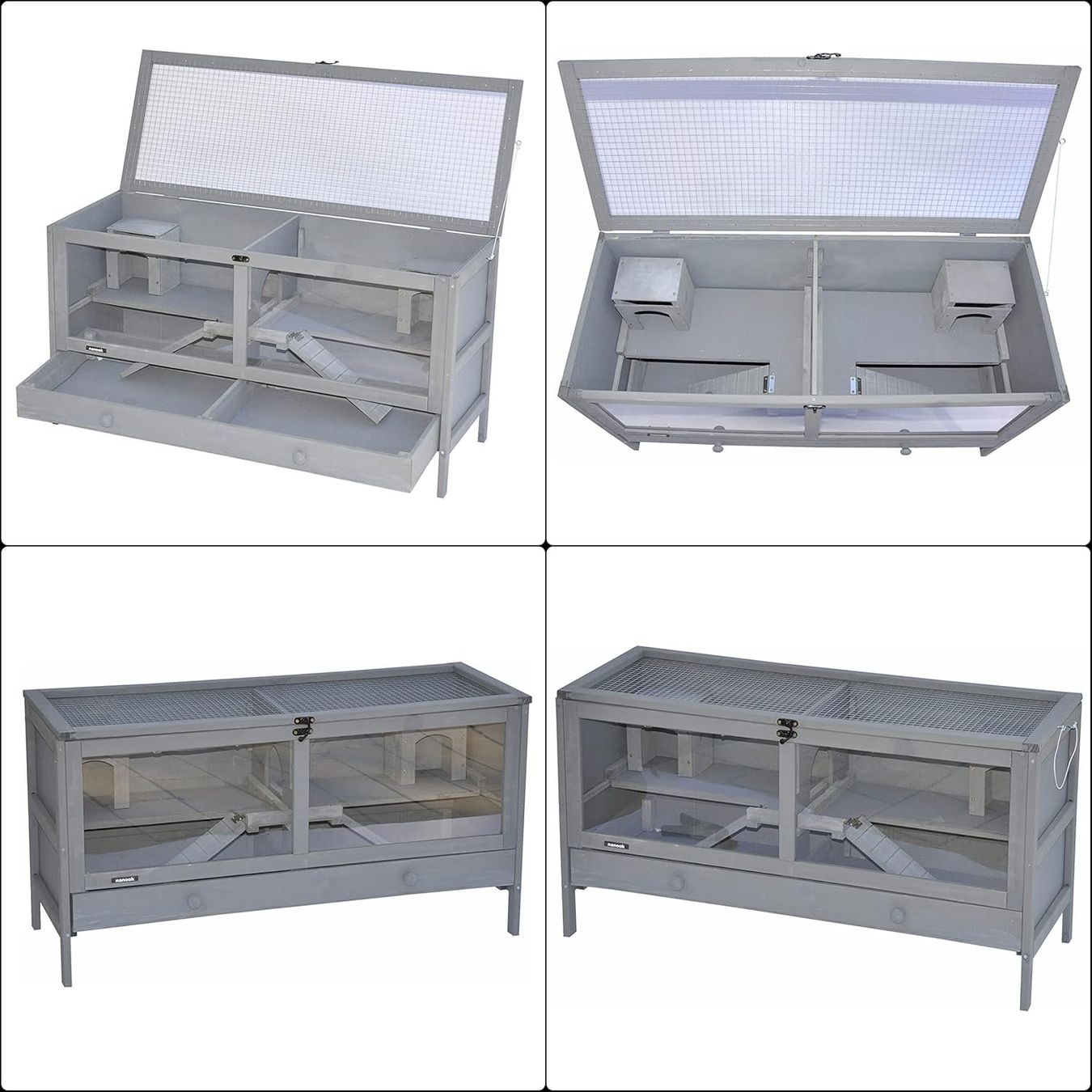 Gabbie, trasporto & Sicurezza: nanook Hamsterkäfig 92x38x48cm grau – Nuovo e nell'imballaggio originale da Bottighofen venduto da zaap 7