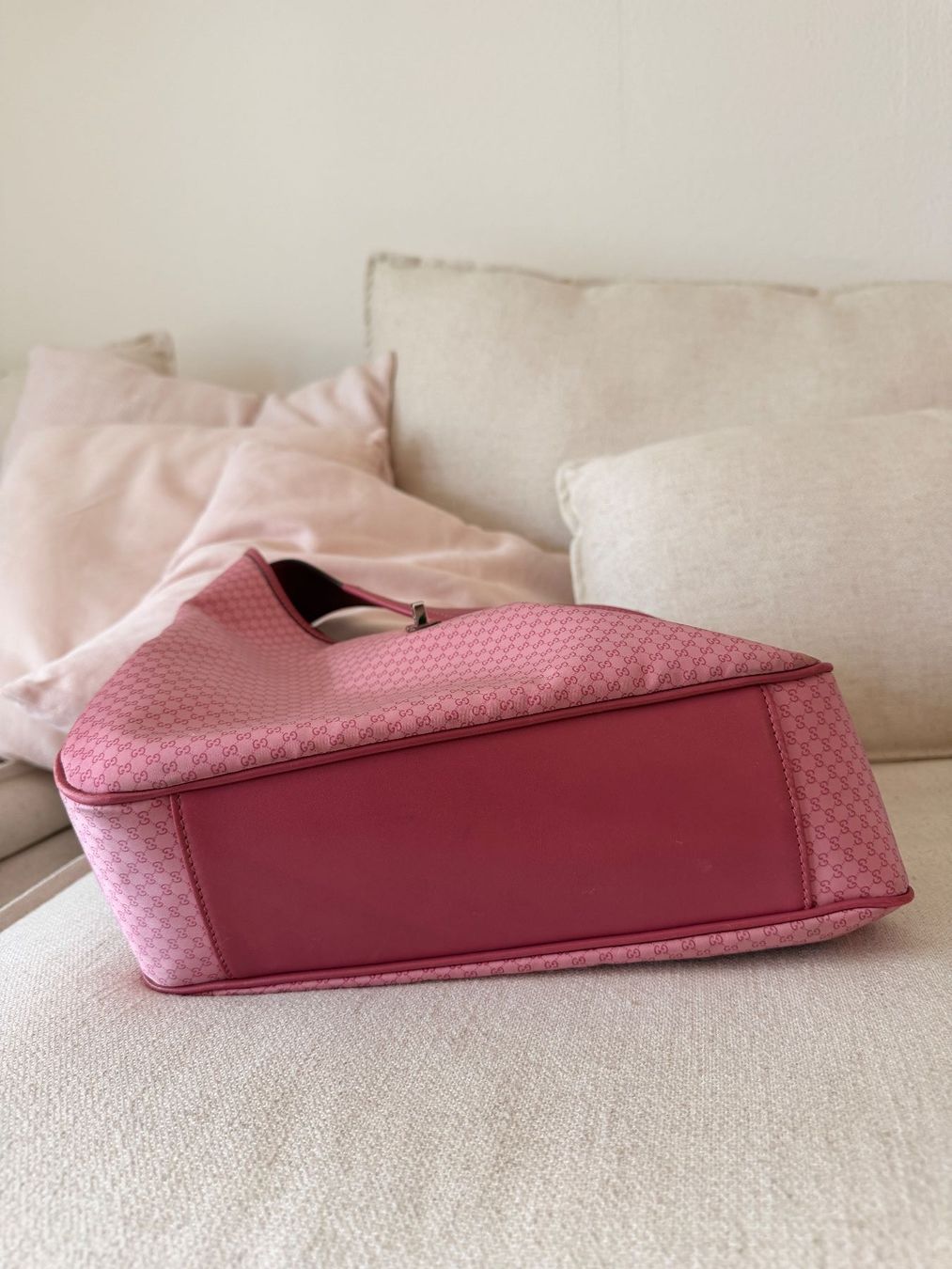 Gucci Borse: Gucci Jackie Rosa Pink Monogram – Usato da Zürich venduto da charnie 6