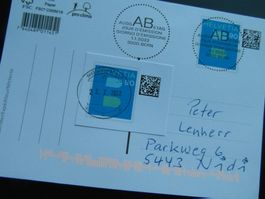 Schnapszahl 22.2.22 gelaufen mit Postkarte FDC 1.1.22  Voll