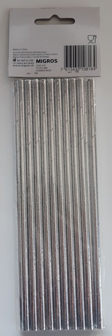 Tutte le decorazioni: Pailles en papier - Argent – Nuovo e nell'imballaggio originale da La Chaux-de-Fonds venduto da beasach 1