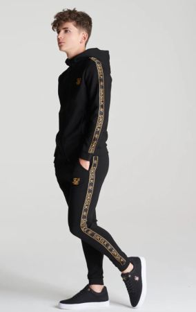 SikSilk Trainingsanzug Schwarz-Gold, Grösse S Top Zustand!