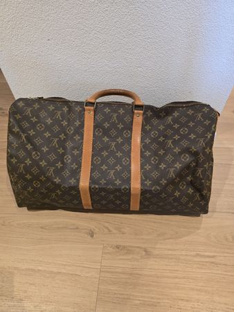 Reisetasche Louis Vuitton Keepall 55 braun