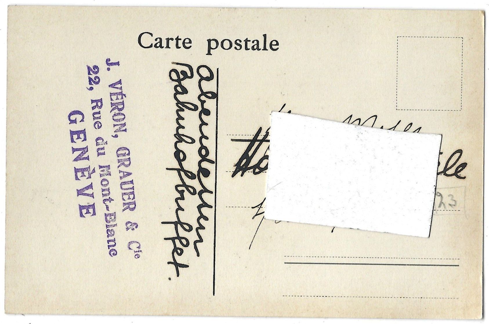 Cartoline postali: G E N È V E  A  T R A V E R S  L E S  A G E S  S E P T 1919 – Usato da Bütschwil venduto da Jackson1A 1