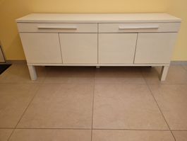 4-türige Kommode, 2 Schubladen, L 156cm, B 40cm, H 68