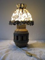 Lampe aus Wagenradnabe