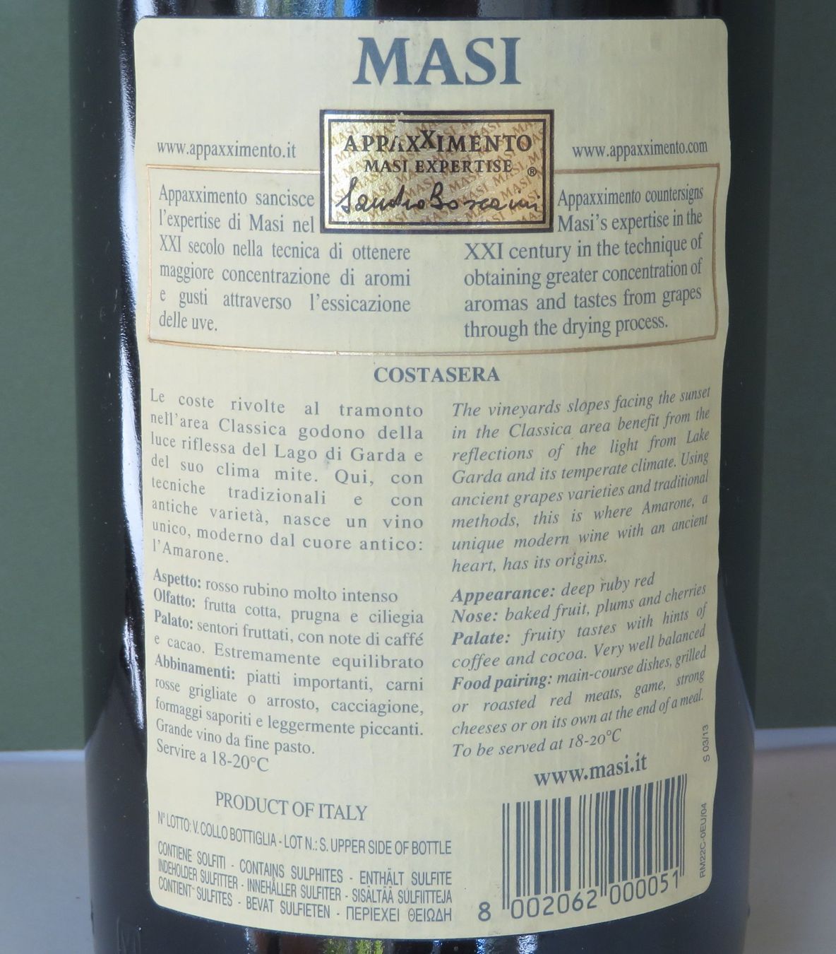 Amarone Vins: 2010 MASI COSTASERA AMARONE classico – D'occasion à Oberriet SG par Krishna108 4