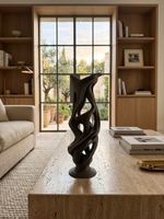 ⁠Moderne Organische Skulptur-Vase Schwarz/Grau - Vase Sculpt