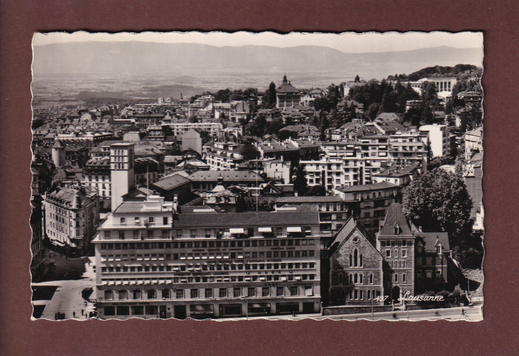 Cartoline postali: LAUSANNE - Chambre vaudoise de commerce – Usato da Pully venduto da nicecards