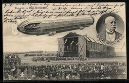 Cöln-Bickendorf, Zeppelin über der Luf