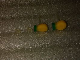 OHRRINGE MODESCHMUCK,,,2 ANANAS,,GELB UND GRÜN