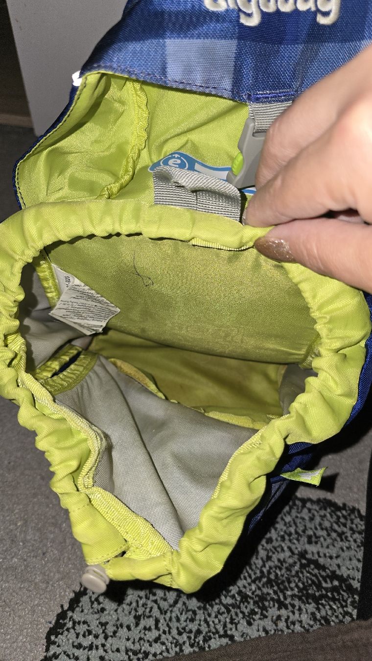 Ergobag Borse & Zaini: Ergobag Kindergartenrucksack blau kariert  – Usato da Aadorf venduto da Blutengel1980 1