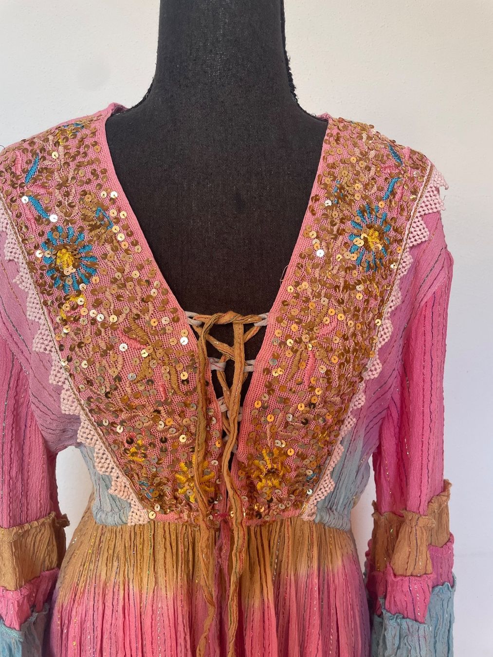 Kleider: Boho Maxikleid mit Pailletten und Glitzerfäden – Neu (gemäss Beschreibung) aus Sigriswil von ck56 2