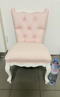 Vintage Stuhl, rosa gestreift, Kinderstuhl Prinzessin