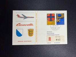 Swissair Erstflugbrief Zürich-Stuttgart ab Liechtenstein